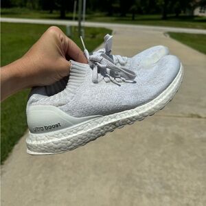 White adidas running shoes